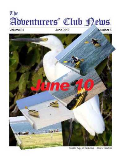 June 2010 Adventurers Club News Cover